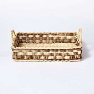 Studio McGee Woven Rectangular Checker Gathering Tray -‎ Threshold